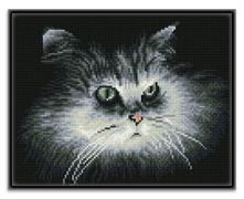 Diamond Dotz Shadow Cat 32 x 25cm With Black Frame